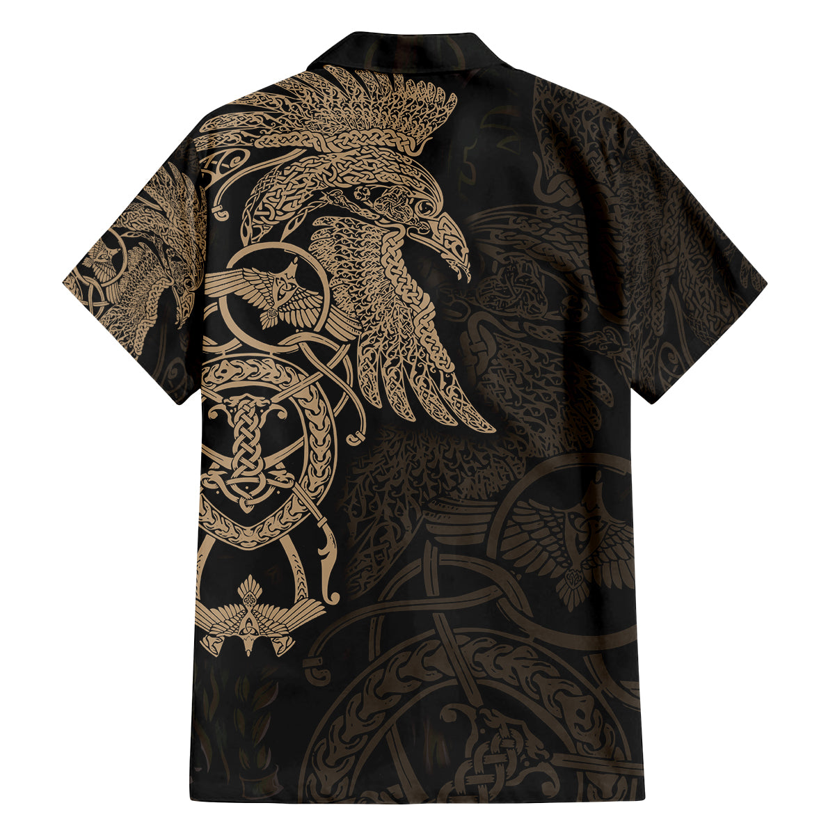 Viking Raven Family Matching Tank Maxi Dress and Hawaiian Shirt Wisdom in Flight - Wonder Print Shop