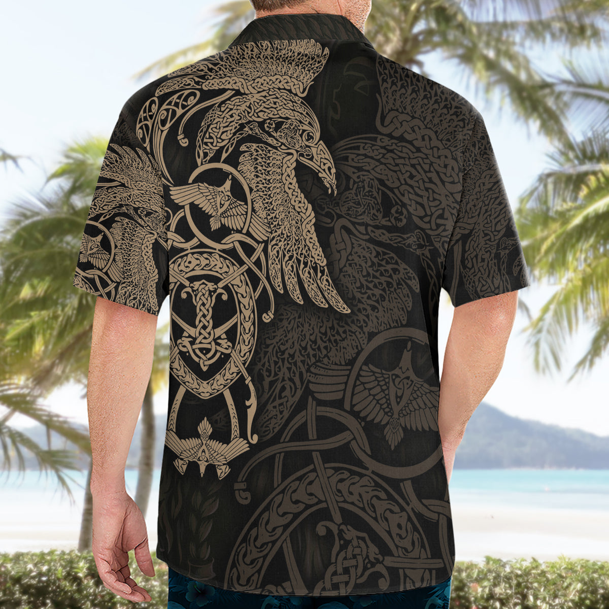 Viking Raven Hawaiian Shirt Wisdom in Flight - Wonder Print Shop
