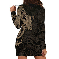 Viking Raven Hoodie Dress Wisdom in Flight - Wonder Print Shop