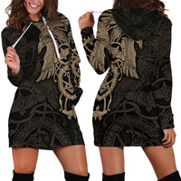 Viking Raven Hoodie Dress Wisdom in Flight - Wonder Print Shop