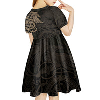 Viking Raven Kid Short Sleeve Dress Wisdom in Flight - Wonder Print Shop