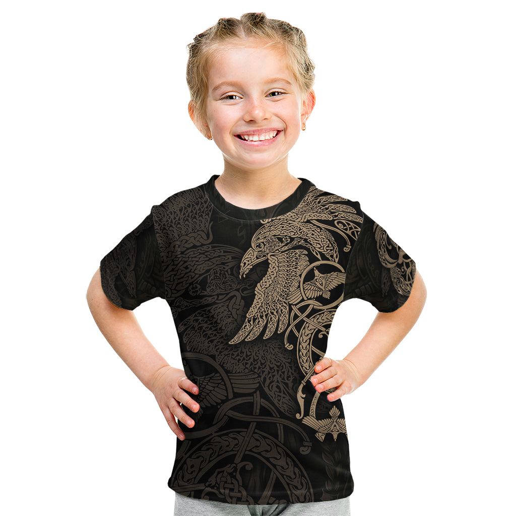 Viking Raven Kid T Shirt Wisdom in Flight - Wonder Print Shop