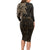 Viking Raven Long Sleeve Bodycon Dress Wisdom in Flight - Wonder Print Shop
