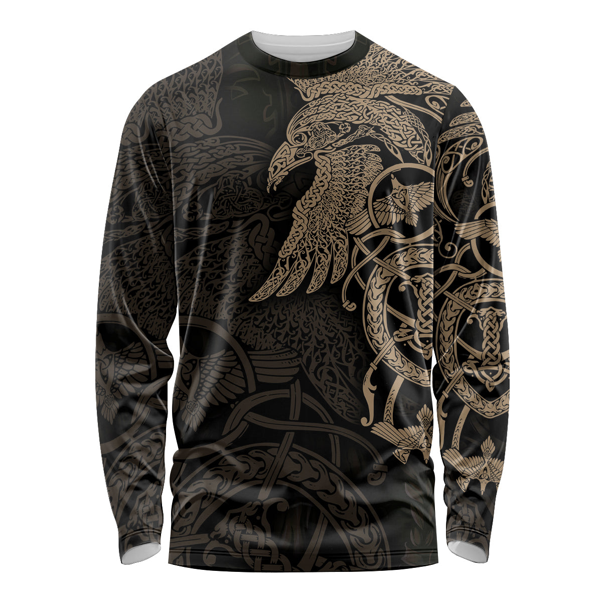 Viking Raven Long Sleeve Shirt Wisdom in Flight - Wonder Print Shop