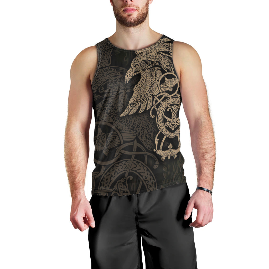 Viking Raven Men Tank Top Wisdom in Flight - Wonder Print Shop