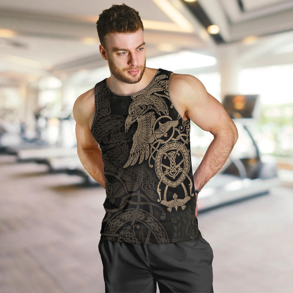 Viking Raven Men Tank Top Wisdom in Flight - Wonder Print Shop