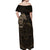 Viking Raven Off Shoulder Maxi Dress Wisdom in Flight - Wonder Print Shop