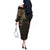 Viking Raven Off The Shoulder Long Sleeve Dress Wisdom in Flight - Wonder Print Shop