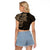Viking Raven Raglan Cropped T Shirt Wisdom in Flight - Wonder Print Shop