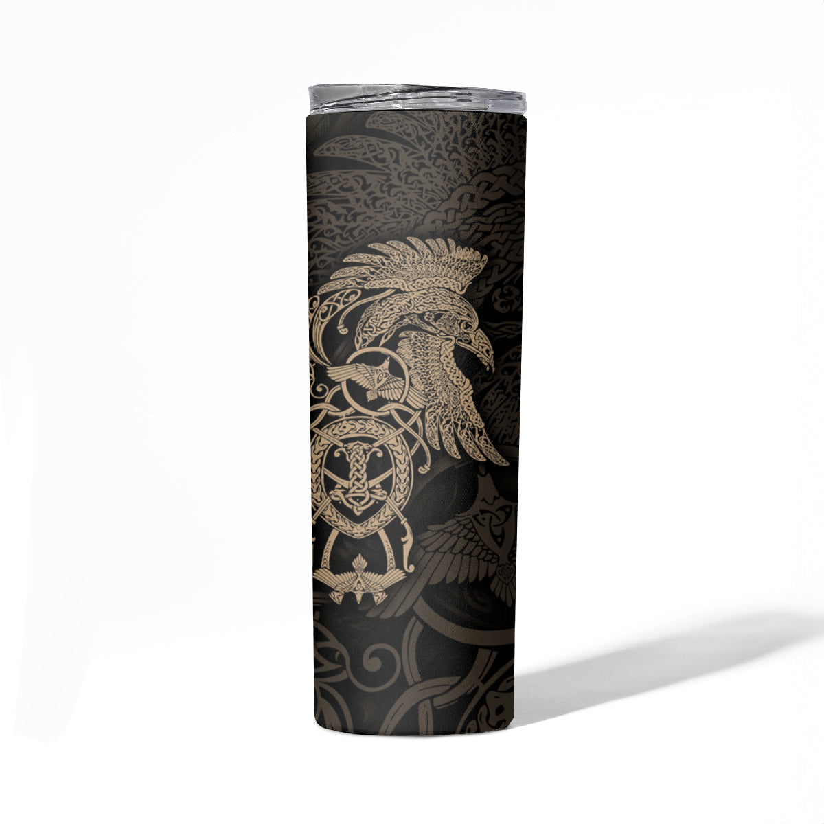 Viking Raven Skinny Tumbler Wisdom in Flight - Wonder Print Shop