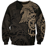 Viking Raven Sweatshirt Wisdom in Flight - Wonder Print Shop