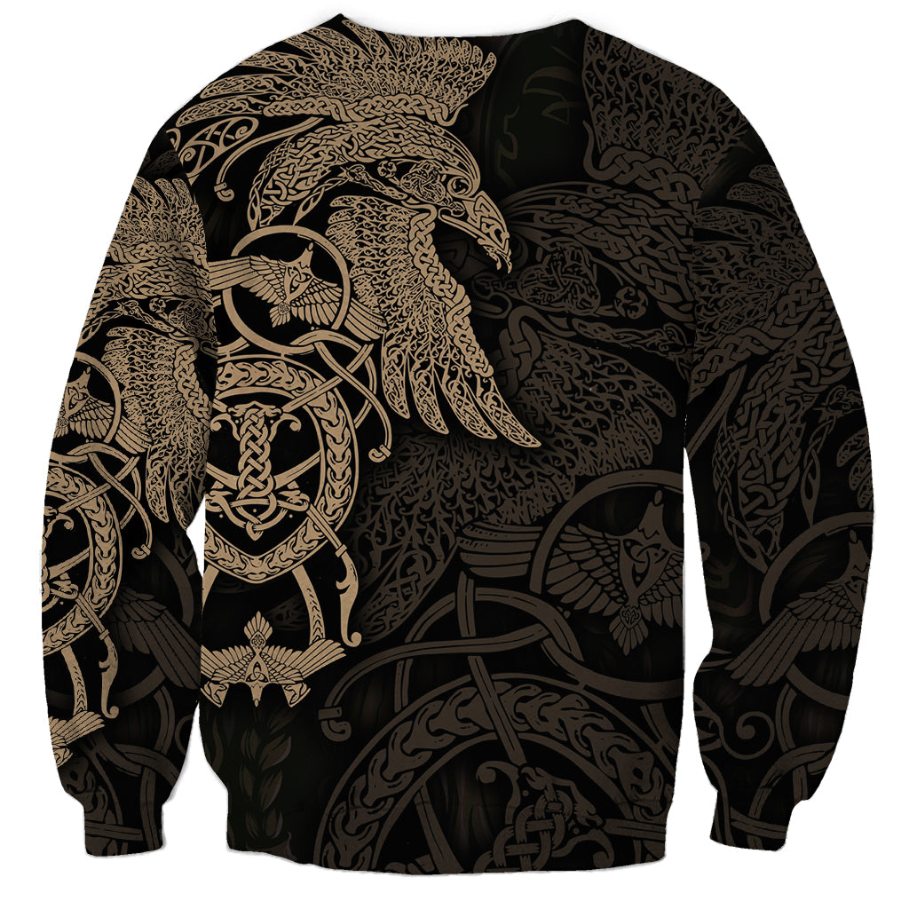Viking Raven Sweatshirt Wisdom in Flight - Wonder Print Shop