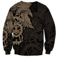 Viking Raven Sweatshirt Wisdom in Flight - Wonder Print Shop