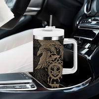 Viking Raven Tumbler With Handle Wisdom in Flight - Wonder Print Shop