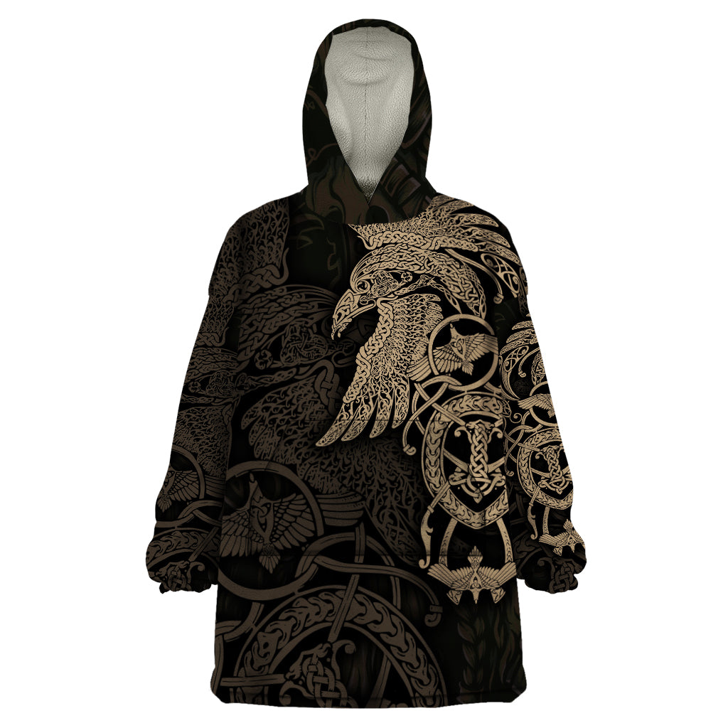 Viking Raven Wearable Blanket Hoodie Wisdom in Flight - Wonder Print Shop