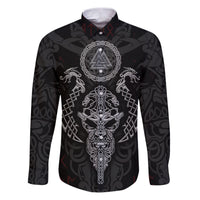 Viking Valhalla Family Matching Puletasi Dress and Hawaiian Shirt Odin and Drakkar Pattern - Wonder Print Shop