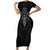 Viking Valhalla Short Sleeve Bodycon Dress Odin and Drakkar Pattern - Wonder Print Shop