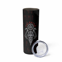 Viking Valhalla Skinny Tumbler Odin and Drakkar Pattern - Wonder Print Shop