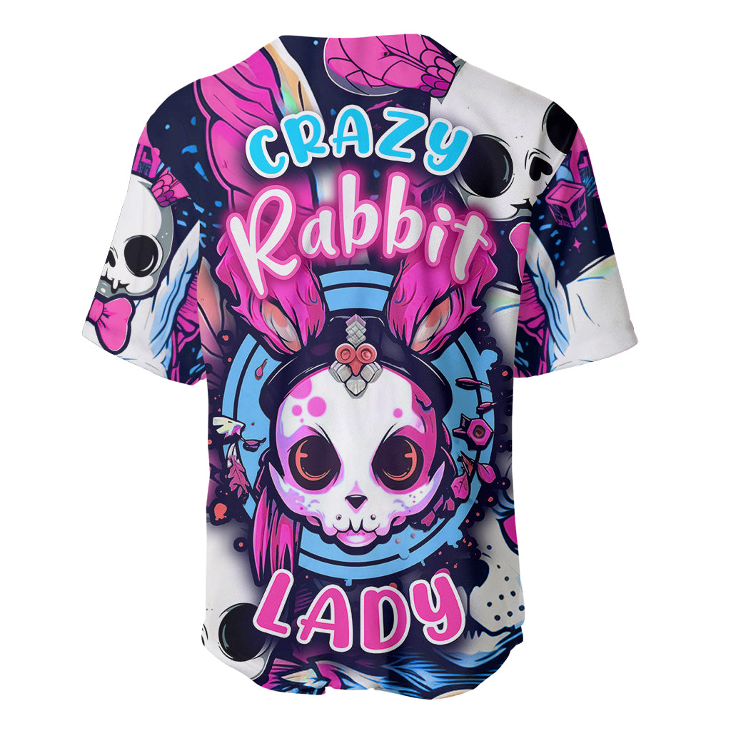 Crazy Rabbit Lady Baseball Jersey - Wonder Print Shop