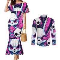 crazy-rabbit-lady-couples-matching-mermaid-dress-and-long-sleeve-button-shirts