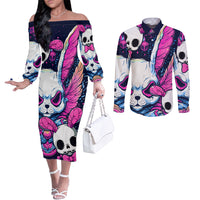 crazy-rabbit-lady-couples-matching-off-the-shoulder-long-sleeve-dress-and-long-sleeve-button-shirts