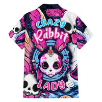 Crazy Rabbit Lady Family Matching Long Sleeve Bodycon Dress and Hawaiian Shirt - Wonder Print Shop