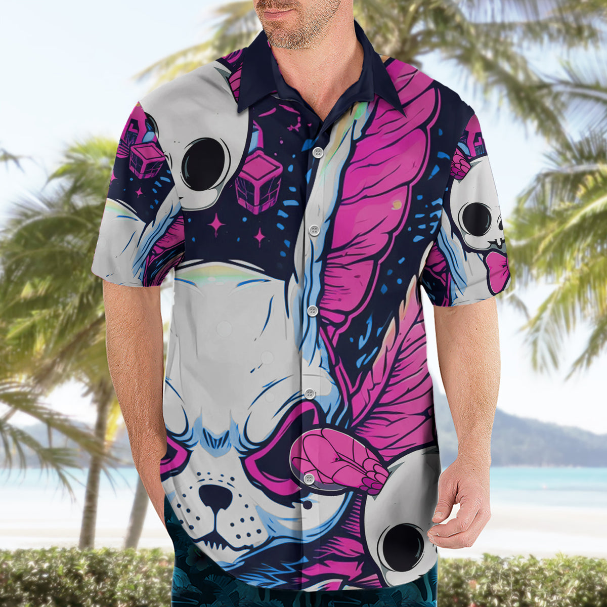 Crazy Rabbit Lady Hawaiian Shirt - Wonder Print Shop
