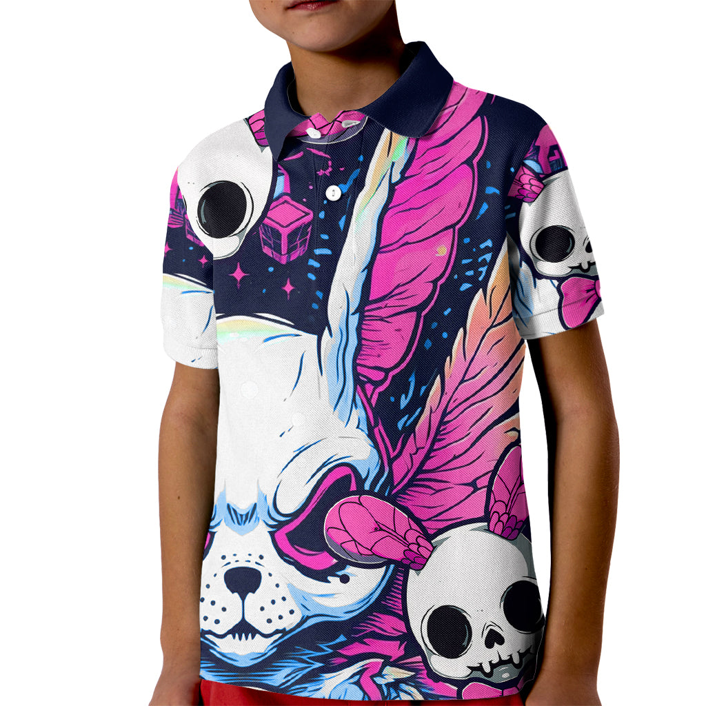 Crazy Rabbit Lady Kid Polo Shirt - Wonder Print Shop