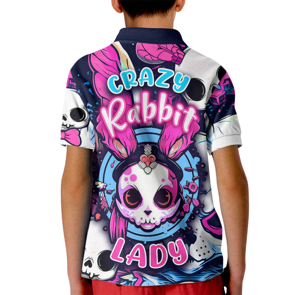 Crazy Rabbit Lady Kid Polo Shirt - Wonder Print Shop