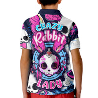 Crazy Rabbit Lady Kid Polo Shirt - Wonder Print Shop