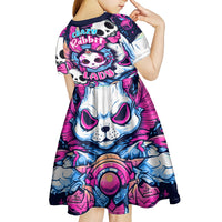 Crazy Rabbit Lady Kid Short Sleeve Dress - Wonder Print Shop