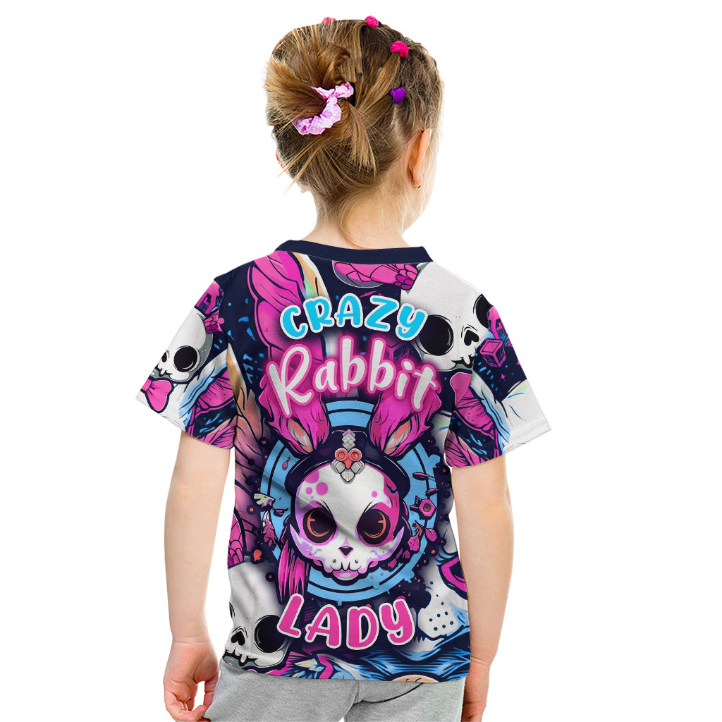 Crazy Rabbit Lady Kid T Shirt - Wonder Print Shop