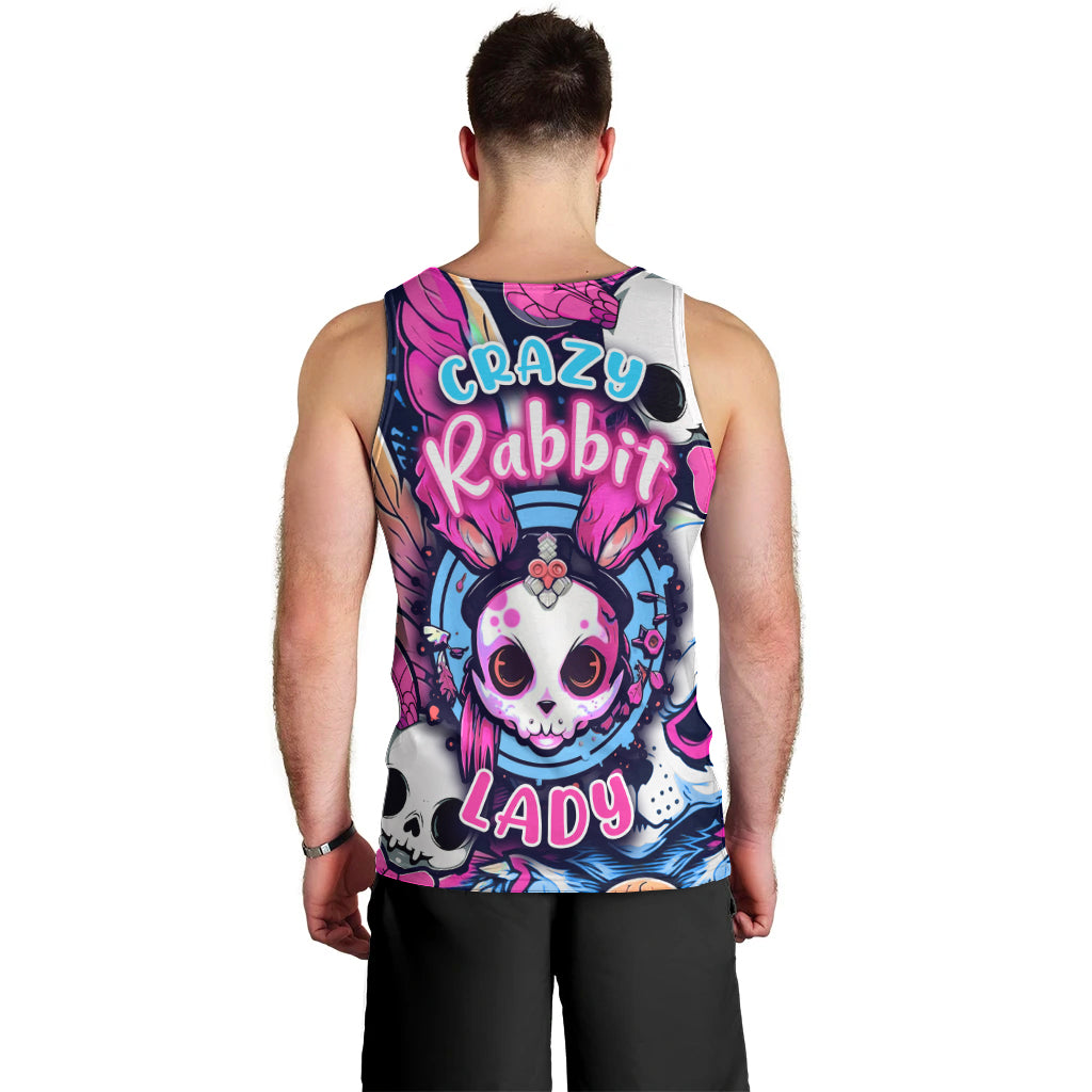 Crazy Rabbit Lady Men Tank Top - Wonder Print Shop