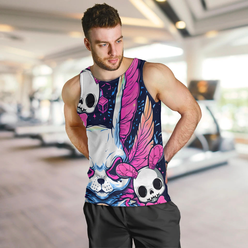 Crazy Rabbit Lady Men Tank Top - Wonder Print Shop