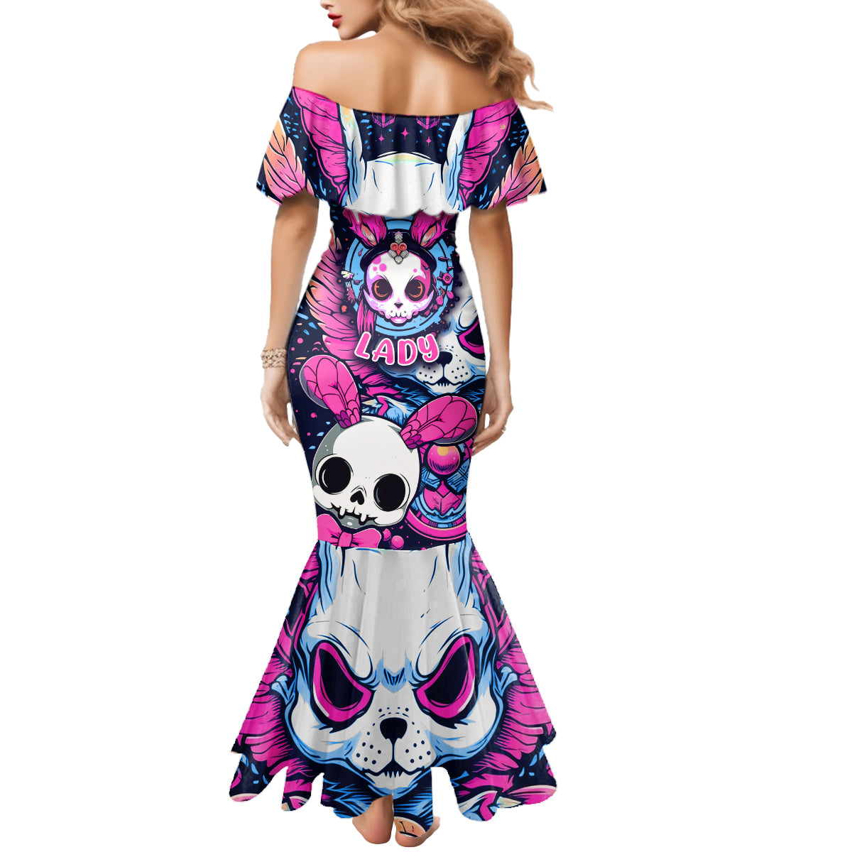 Crazy Rabbit Lady Mermaid Dress - Wonder Print Shop