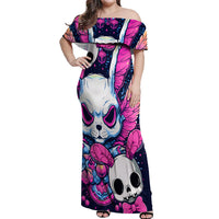 Crazy Rabbit Lady Off Shoulder Maxi Dress - Wonder Print Shop