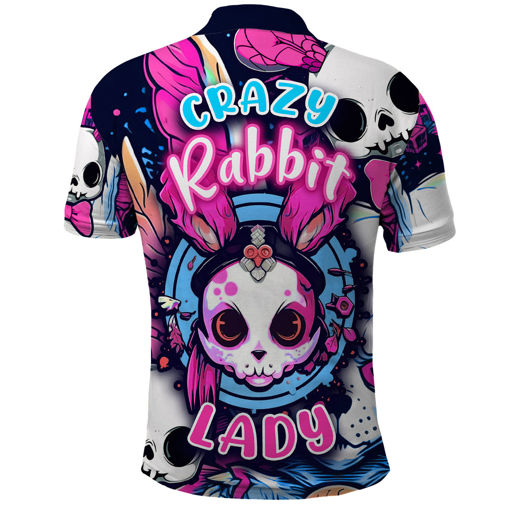 Crazy Rabbit Lady Polo Shirt - Wonder Print Shop