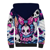 Crazy Rabbit Lady Sherpa Hoodie - Wonder Print Shop