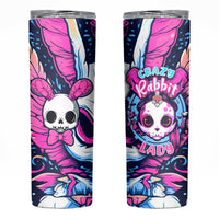 Crazy Rabbit Lady Skinny Tumbler - Wonder Print Shop