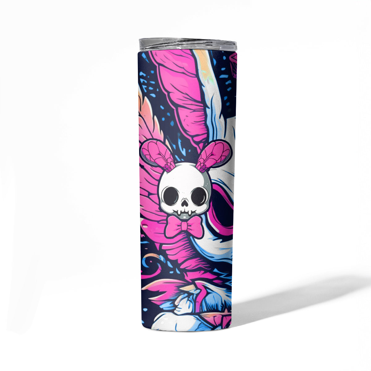 Crazy Rabbit Lady Skinny Tumbler - Wonder Print Shop