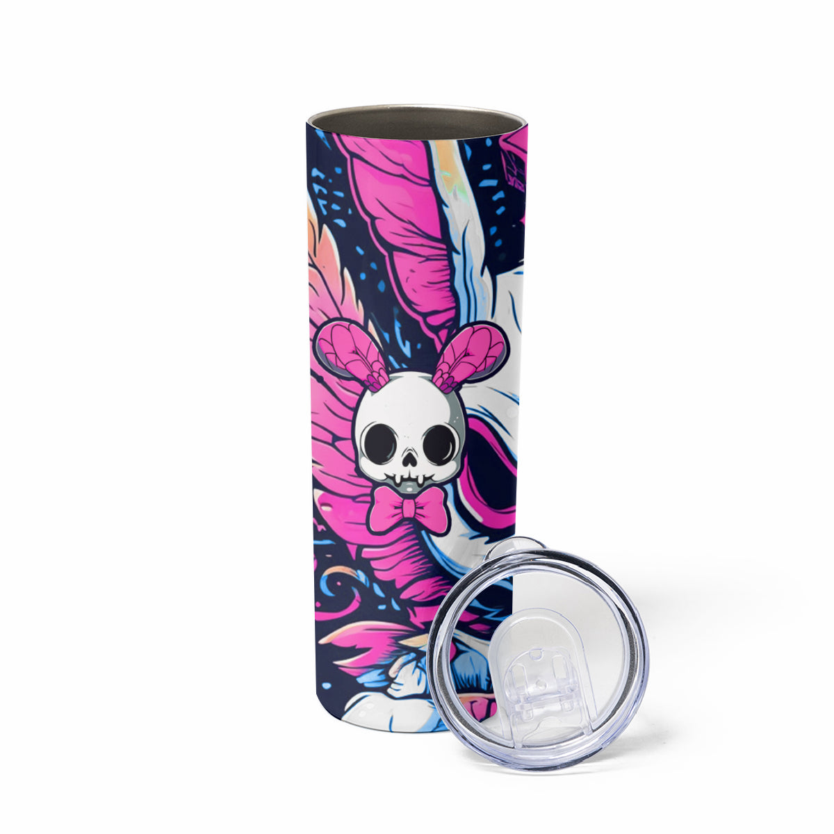 Crazy Rabbit Lady Skinny Tumbler - Wonder Print Shop