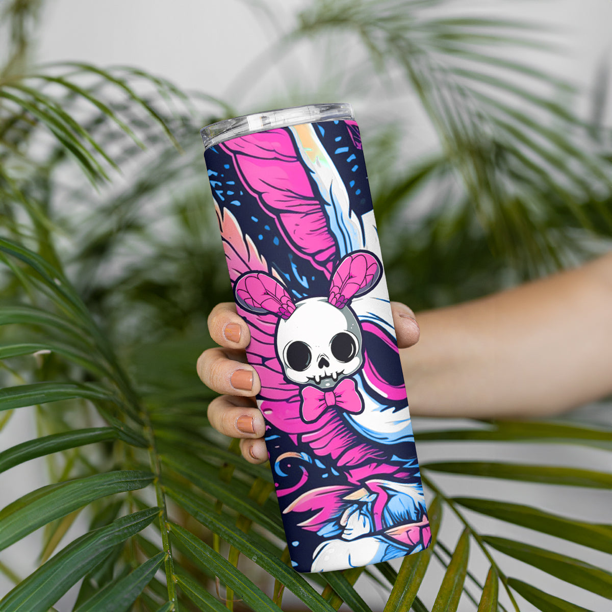 Crazy Rabbit Lady Skinny Tumbler - Wonder Print Shop