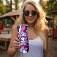 Crazy Rabbit Lady Skinny Tumbler - Wonder Print Shop
