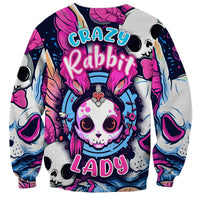 Crazy Rabbit Lady Sweatshirt - Wonder Print Shop