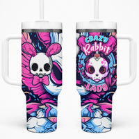 Crazy Rabbit Lady Tumbler With Handle - Wonder Print Shop