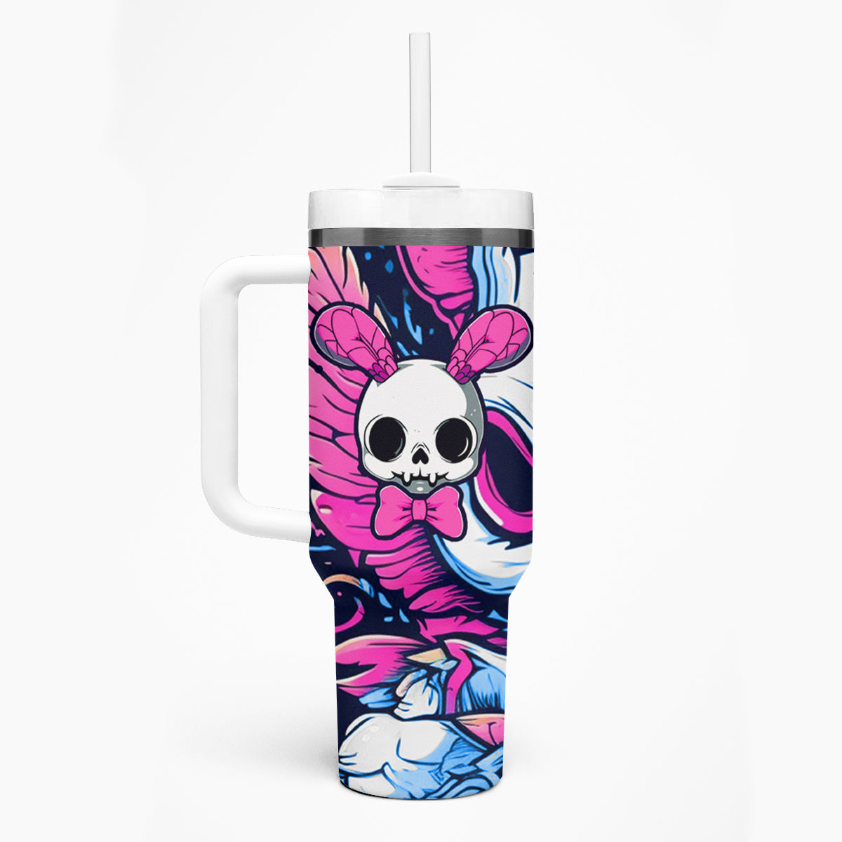 Crazy Rabbit Lady Tumbler With Handle - Wonder Print Shop