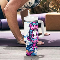 Crazy Rabbit Lady Tumbler With Handle - Wonder Print Shop