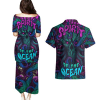 Spirit Of the Ocean Couples Matching Puletasi Dress and Hawaiian Shirt - Wonder Print Shop