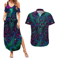 Spirit Of the Ocean Couples Matching Summer Maxi Dress and Hawaiian Shirt - Wonder Print Shop