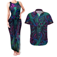 Spirit Of the Ocean Couples Matching Tank Maxi Dress and Hawaiian Shirt - Wonder Print Shop